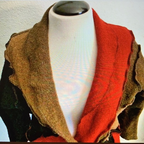 CB Wraps by Canvasbacks wool cardigan size s - Picture 2 of 12